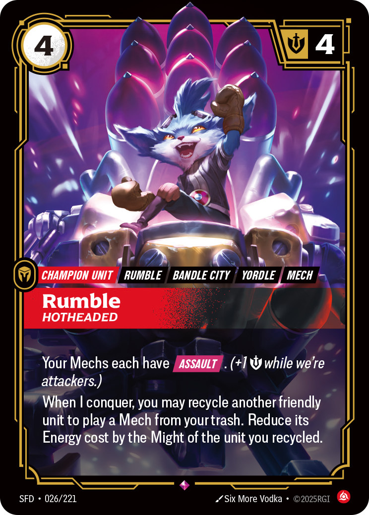 Rumble, Hotheaded (SFD-026/221)
