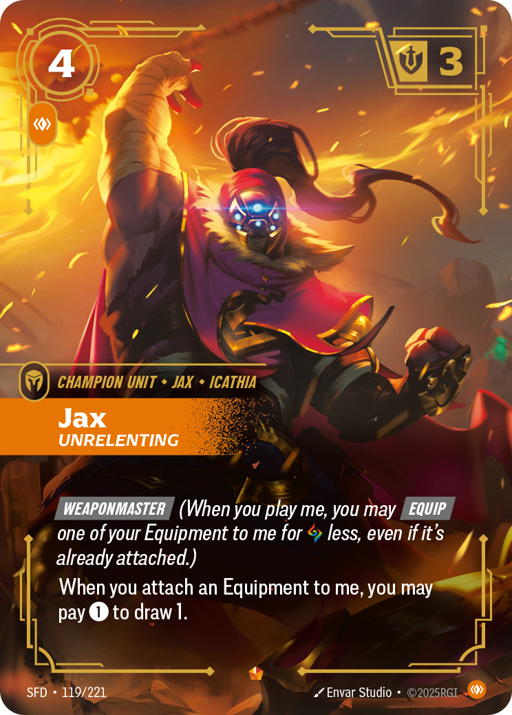 Jax, Unrelenting (SFD-119/221)